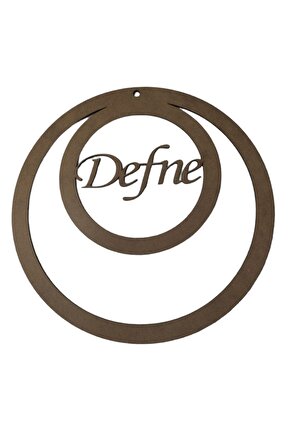 Iç Içe Yuvarlak 3 Mm Ham Mdf Isimli Isim Üstte Kasnak 25 Cm