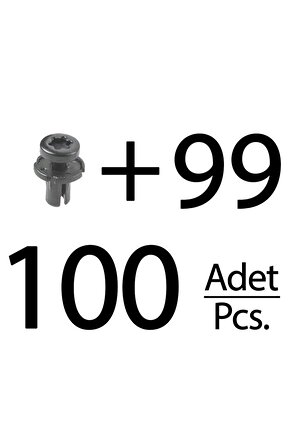 Audi ve Volkswagen için Tampon Klipsi- Kısa- 100lü