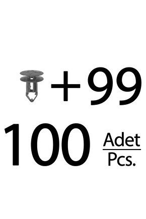 Renault, Dacia için Tampon, Panjur Klipsleri - 100lü