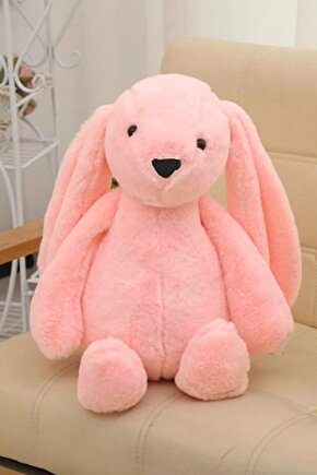 Uyku Arkadaşım Uzun Kulak Pembe Renk Peluş Tavşan 45 cm