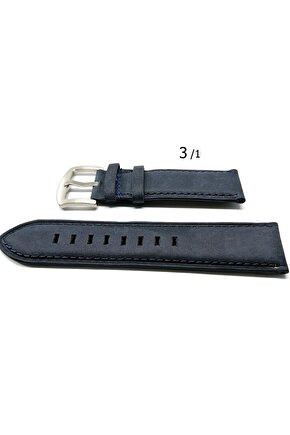 Hakiki Deri her markaya  uygun 22 mm  lazivert   deri saat kordonu 31