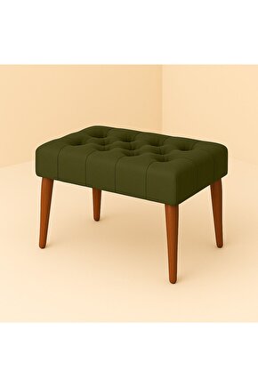 Karmen Bench Puf - Haki Yeşil