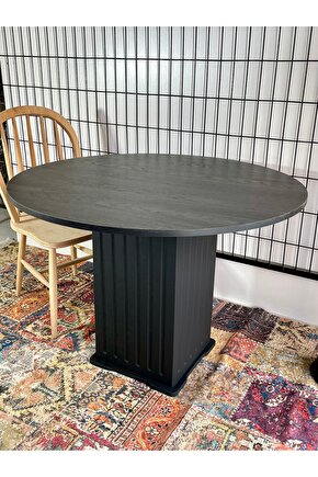 100 cm SİYAH YEMEK MASASI SİYAH EFES AYAK BALKON MUTFAK SALON MASASI