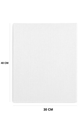 Tuvall 30x40 cm Arkadan Zımbalı Yüksek Kaliteli Astarlı Hazır Tuval Boş Tuval Tablo