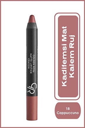 Matte Lipstick Crayon Mat Kalem Ruj 3,5 g - 18 Cappuccuno
