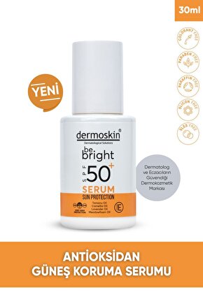 Be Bright Güneş Koruma Serumu SPF 50+ | Yüz Nemlendirici Güneş Koruyucu | UVA & UVB | 30 m