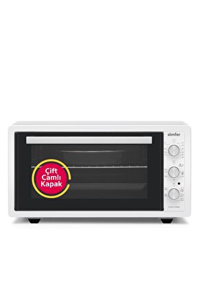 4552 Fırın Çift Camlı 45 l Beyaz Midi Turbo
