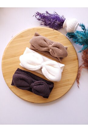 Kız Bebek & Çocuk Tavşan Kulak Bandana 3lü Set