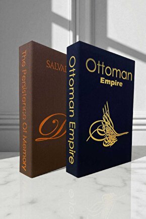 2’li Kumaş Kaplı Kitap Görünümlü Dekoratif Kutu | Hediye & Takı Kutusu