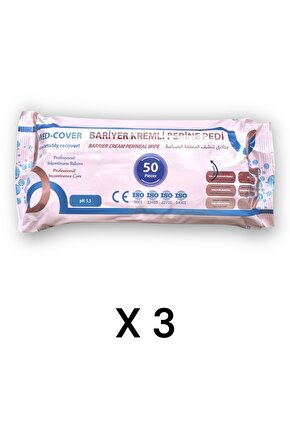 Bariyer Kremli Perine Bölgesi Temizleme Pedimendili 50li - 3 Paket