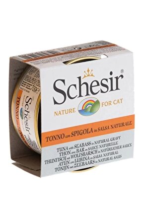 Ton Balık ve Levrekli Naturel Konserve Kedi Maması 70 Gr