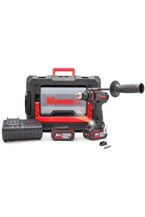 KUC35 20Volt4.0Ah Li-ion Çift Akülü Kömürsüz Profesyonel Şarjlı Darbeli Matkap