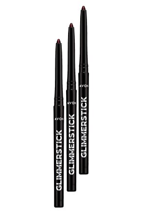 Glimmersticks Asansörlü Açılıp Kapanabilen Göz Kalemi Majestic Plum Üçlü Set