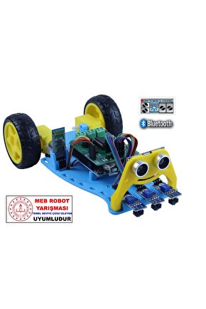 2wd Multitron Araç Kiti V3çizgi Izleyen Engelden Kaçan Bluetooth (MONTAJLI-ÇALIŞIR HALDE)