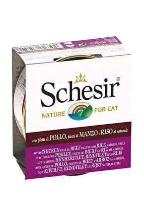 Tavuk ve Sığır Etli Naturel Konserve Kedi Maması 85 Gr