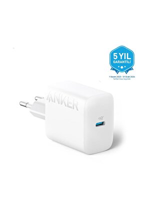 20W USB-C Şarj Cihazı - iPhone & Android ile Uyumlu Type-C Hızlı Şarj Adaptörü-  A2347 - Beyaz