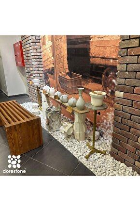Tamburlanmış Beyaz Dolomit Taşı - 25 Kg 40-60 Mm Beyaz Doğal Taş