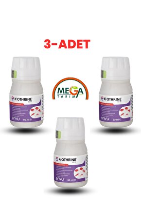 K-othrine Sc50 Mega Tarım 3 Adet Haşere, Hamamböceği,tahta Kurusu, Akrep, Gümüş