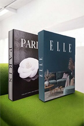 Dekoratif Kitap Görünümlü Kutu 2li Set Decorative Book Looking Box