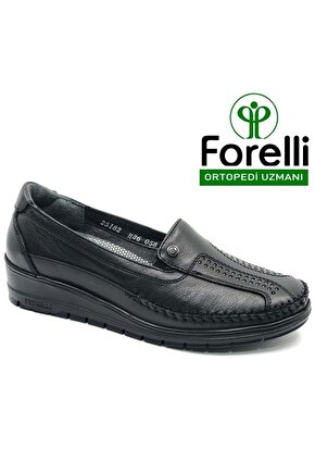Morıza Hakiki Deri Ortopedik Comfort Kadın Casual Ayakkabı SİYAH