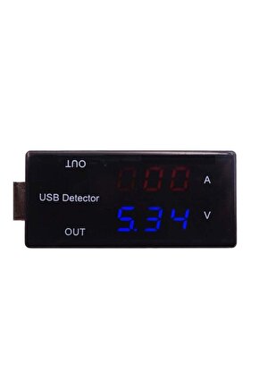 Dijital Usb Şarj Voltaj Göstergeli Test Cihazı Akım Dedektörü Voltmetre Akım Dedector