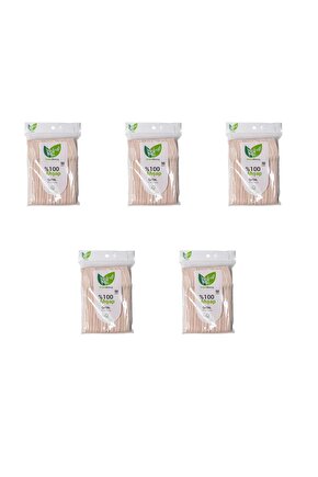 Doğaya Dönüş Ekolojik Doğal Doğa Dostu %100 Ahşap Çatal - 16 Cm. - 50li 5 Paket
