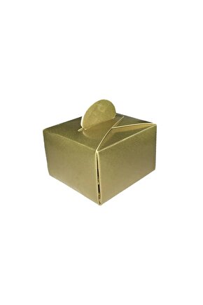 Lokum Kutusu Gold-gümüş Metalik50li Kare Şeker Lokum Kutusu