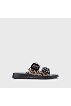 Habana Brillo Siyah Leopar Terlik S10336
