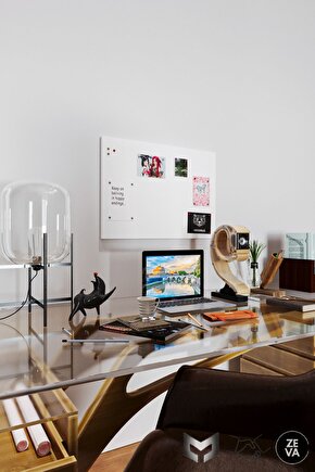 Beyaz Ofis ve Çalışma Odası İçin Mıknatıs Hediyeli Metal Pano - Hatıra Fotoğraf Not Panosu 70x50cm