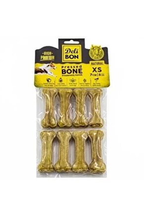 Deri Press Köpek Kemik Ödülü Xsmall Naturel 7 Cm 8 Adet