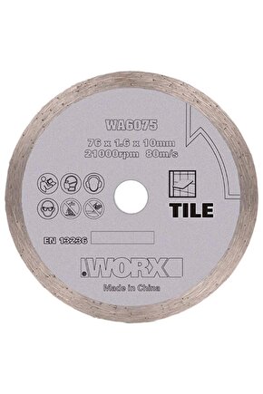 WA6075 WX801 İçin 76x10mm Fayans, Seramik, Mermer Elmas Kesme Diski