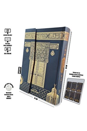 HAFIZ BOY KURANI KERİM MAKREPLİ - QR KOD ÖZELLİKLİ - İRİ YAZILI KOLAY OKUNUŞLU - SESLİ DİNLEME