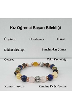 Sertifikalı Doğaltaş Kız Öğrenci Başarı Bilekliği