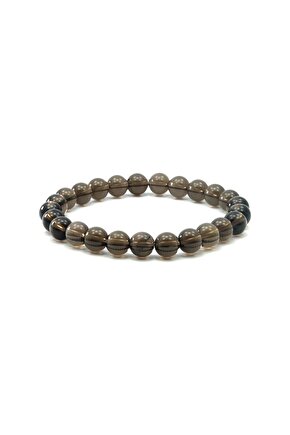 Dumanlı Kuvars Doğal Taş Bileklik-8 mm