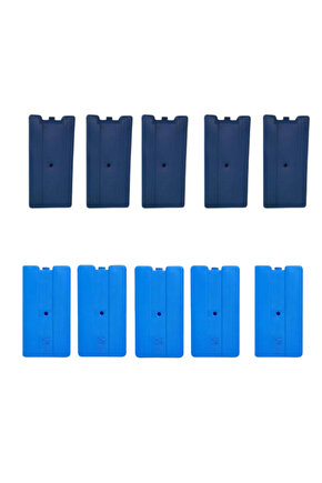 Buz Aküsü Buz Kasedi Ice Box Soğuk Zincir Soğutucu Soğuk Tutucu Buz Aküsü 5 Siyah 5 Mavi 10 lu Set