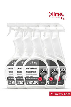 PureFlow Armatür Banyo Temizleyici Kireç ve Leke Sökücü - Etkili Çözüm! 750ml - 5 Adet