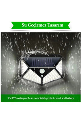 Güneş Enerjili Bahçe Lambası 100 Led Paket Bahçe Aplik Bahçe Lambası Bahçe Aydınlatma.