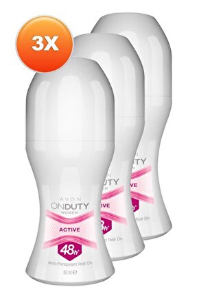 Onduty Active Kadın Rollon 50 Ml. Üçlü Set