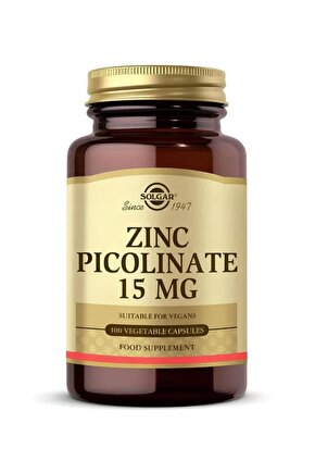 Zinc Picolinate 15 mg 100 Kapsül