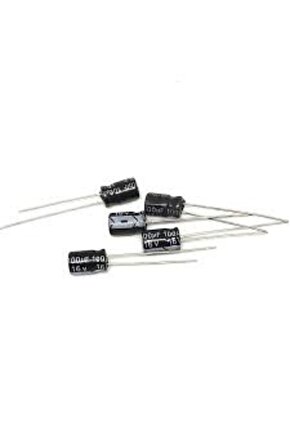 5 adet 100 uF Elektrolit Kondansatör