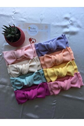 8li El Yapımı Ribana Kız Bebek Bandana