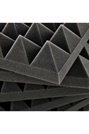 TR Türkeli Ses Yalıtımı Akustik Piramit Süngeri Kendinden Yapışkanlı 40mm 50x50 Ses Yalıtımı