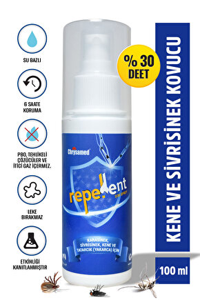 Repellent D30 Sprey Sivrisinek Karasinek Tatarcık Kene Kovucu Koruyucu Sprey 100 ml Çocuk Yetişkin