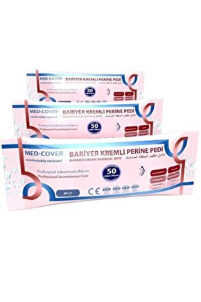 BARİYER KREMLİ PERİNE TEMİZLEME PEDİ 50li 3 ADET