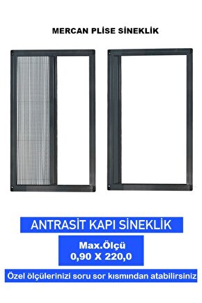 Mercan-plise Akordiyon Sürgülü Kapı Pencere Sineklikleri En-0.90 Boy-220.0