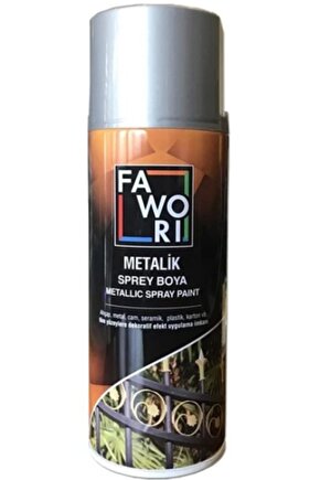 Faworı Metalik Sprey Boya Metalik Gri 357