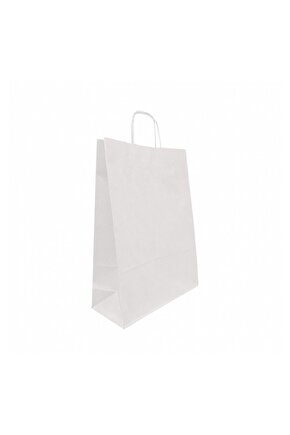 KİKA BÜKÜM SAPLI 31x12x41 BEYAZ KARTON ÇANTA 1000482