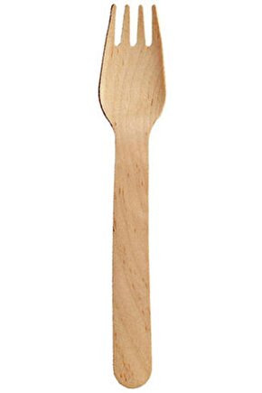 Bambudan Naturel Ahşap Çatal 8adet