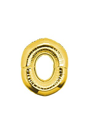 0 Rakam Gold Folyo Balon 100 Cm Dev Boy