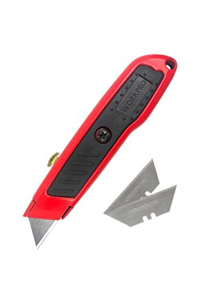 WP213005 Alüminyum Gövde Geri Çekilebilir Rötuş Maket Bıçağı + 3 Adet Yedek Bıçak